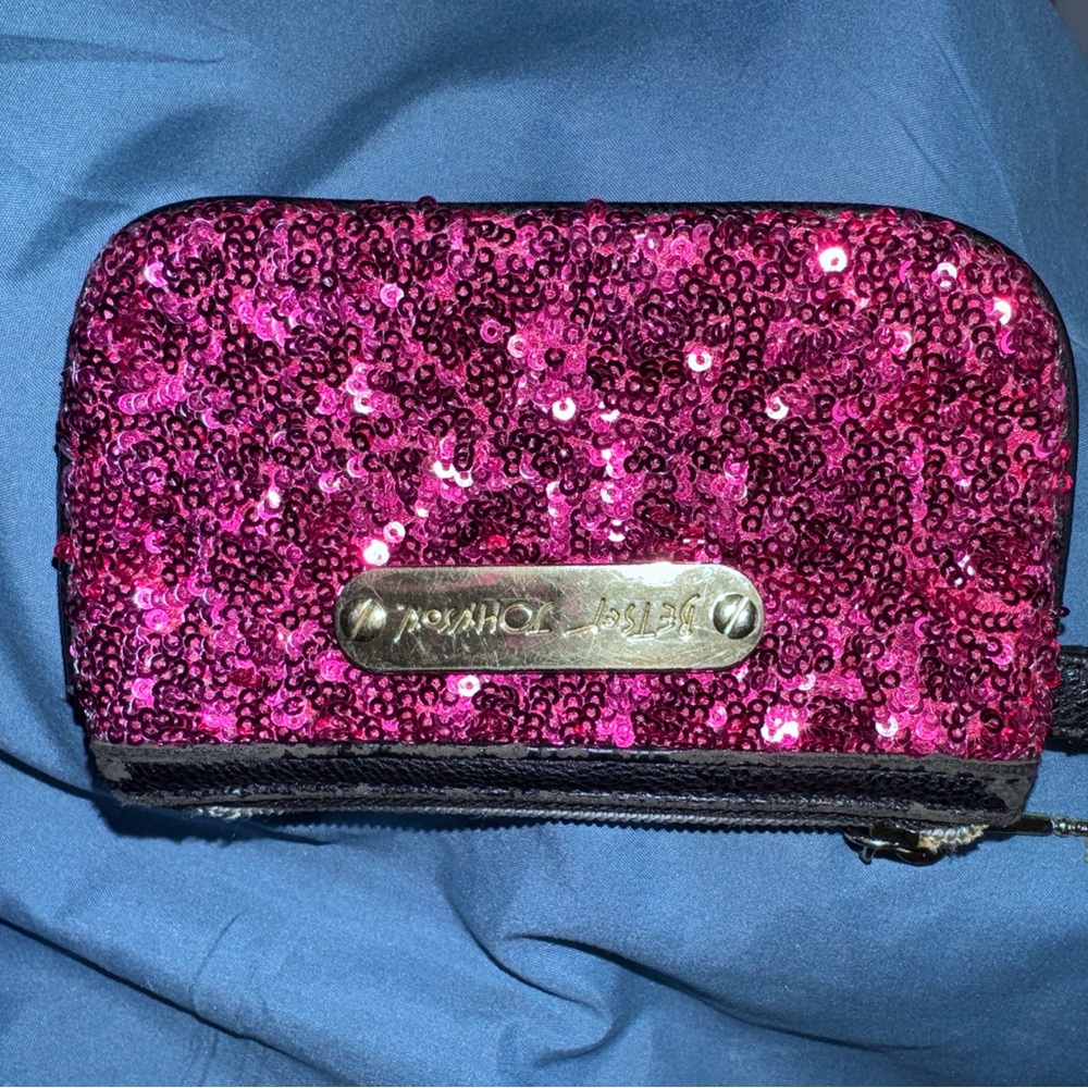 Betsey Johnson Pink Sequin Wallet